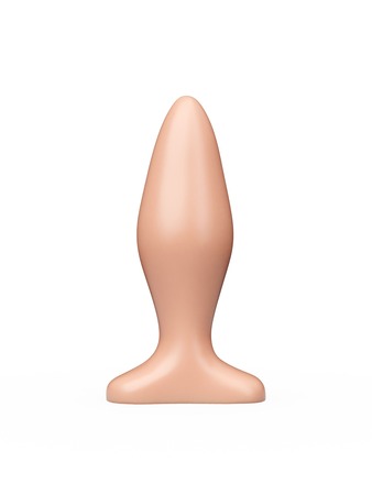 Телесный анальный плаг - 11,5 см.